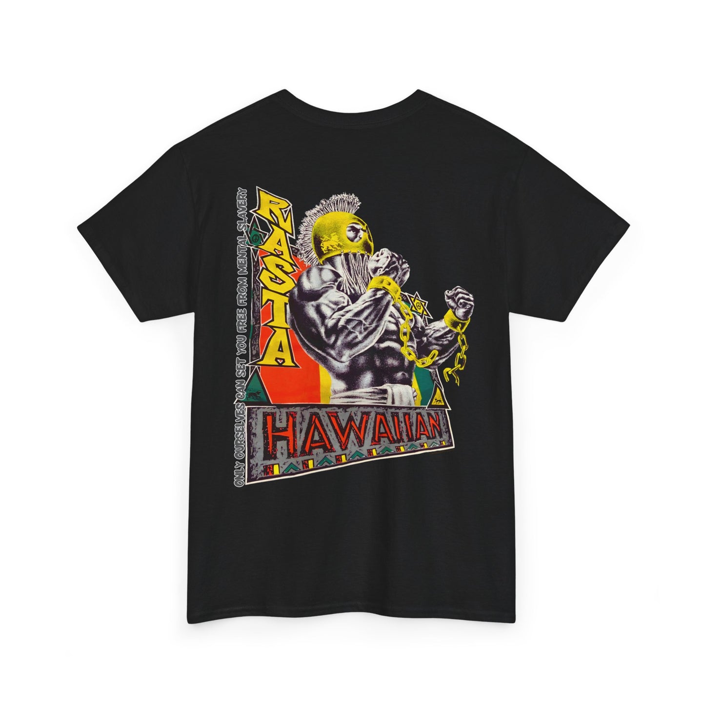 Hawaiian Strength Hawaiian Rasta Vintage Design 90s New Print T-shirt Unisex Heavy Cotton Tee