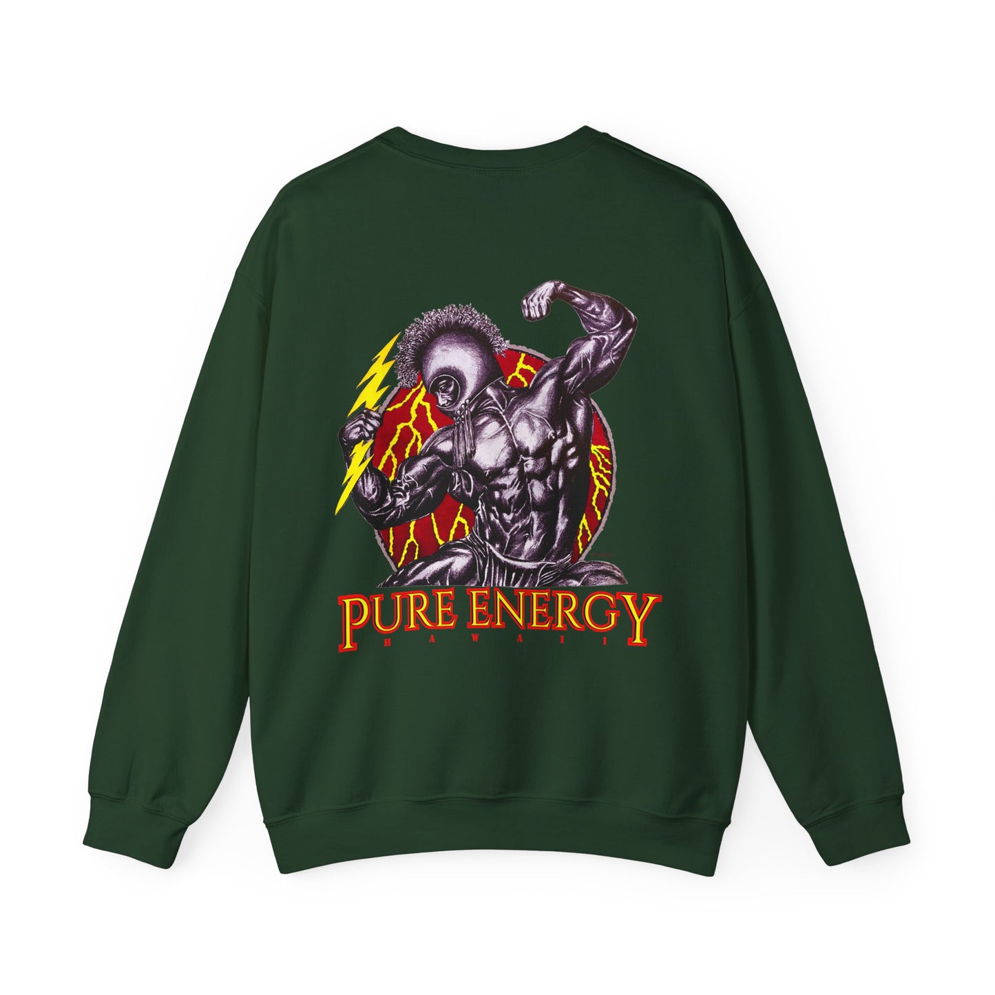 Hawaiian Strength Pure Energy Hawaii Vintage Design 90s New Print Unisex Heavy Blend™ Crewneck Sweatshirt