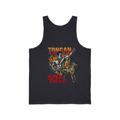 Local Strength Tongan Super Power Vintage 90s Design New Print Unisex Jersey Tank