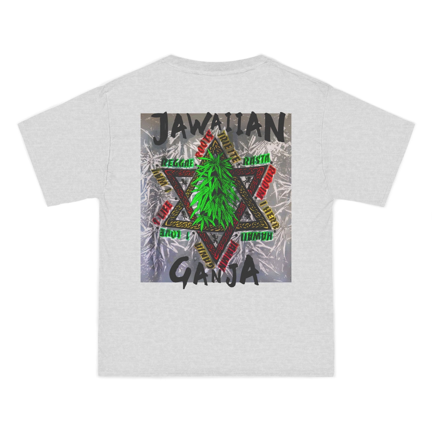 Jawaiian Strength Jawaiian Ganja Vintage Design 90s New Print Beefy-T®  Short-Sleeve T-Shirt