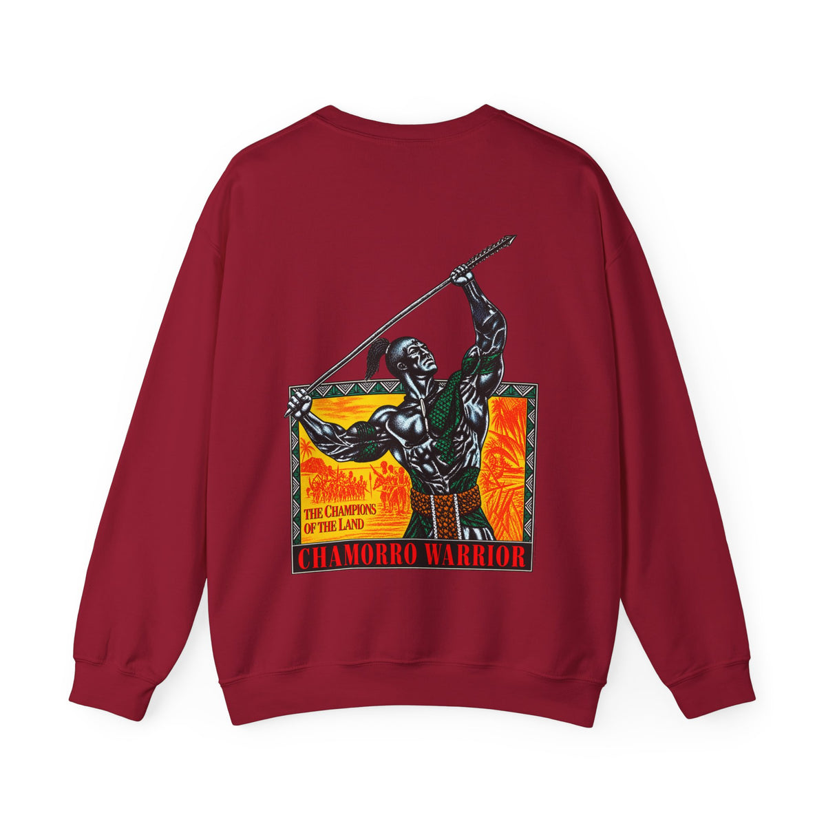 Chamorro Warrior Guam The Champions Of The Land Unisex Heavy Blend™ Crewneck Sweatshirt