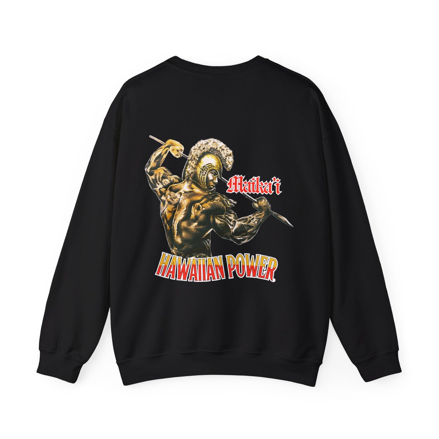 Hawaiian Strength Maika'i Hawaiian Power Vintage Design 90s New Print Unisex Heavy Blend™ Crewneck Sweatshirt