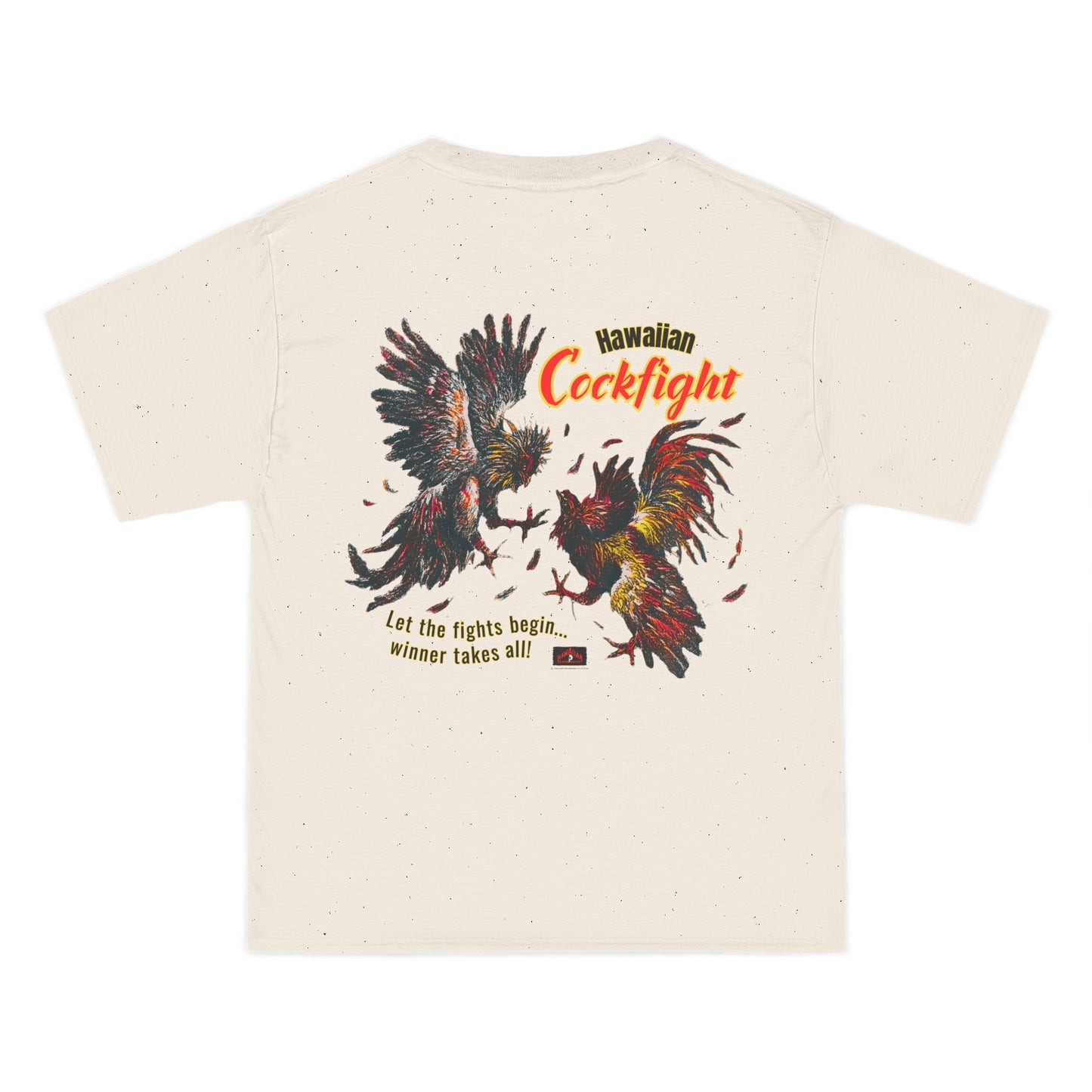 Hawaiian Strength Hawaiian Cockfight Vintage Design 90s New Print Beefy-T®  Short-Sleeve T-Shirt