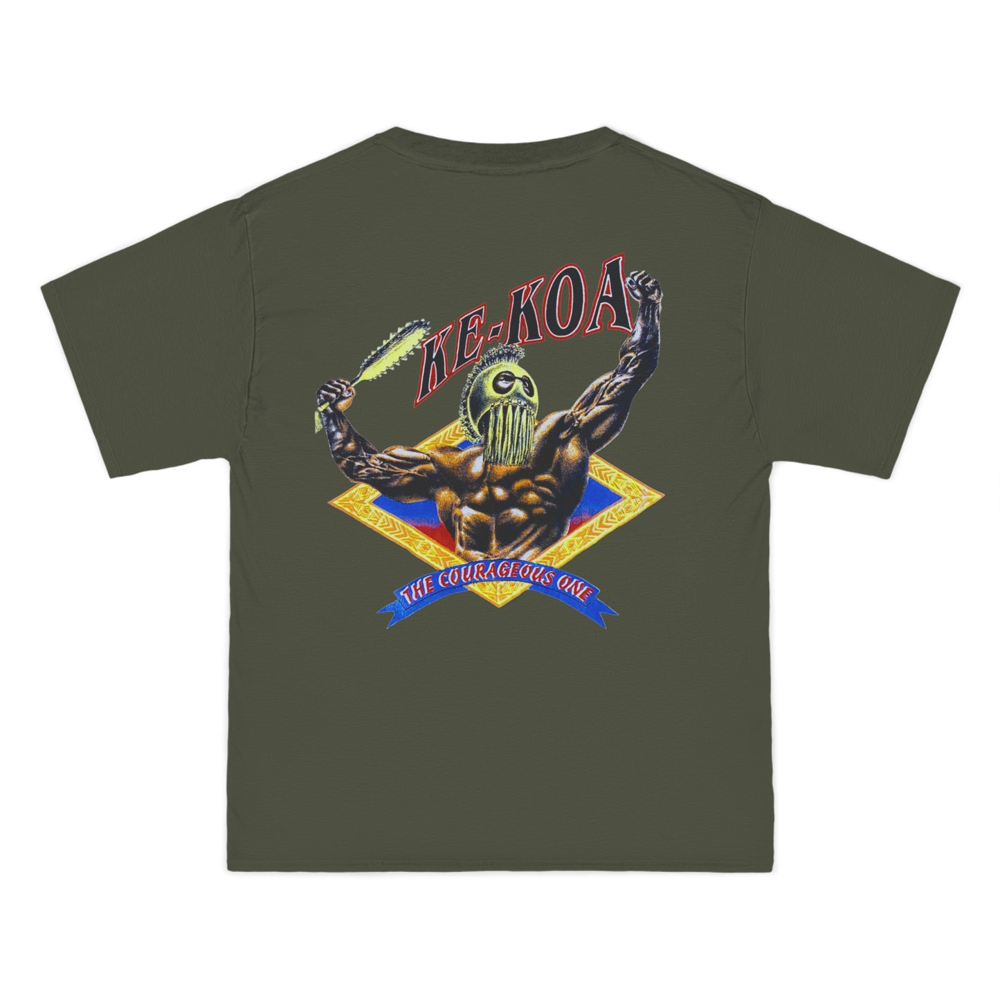 Hawaiian Strength The Courageous One Ke-Koa Vintage Design 90s New Print Beefy-T®  Short-Sleeve T-Shirt