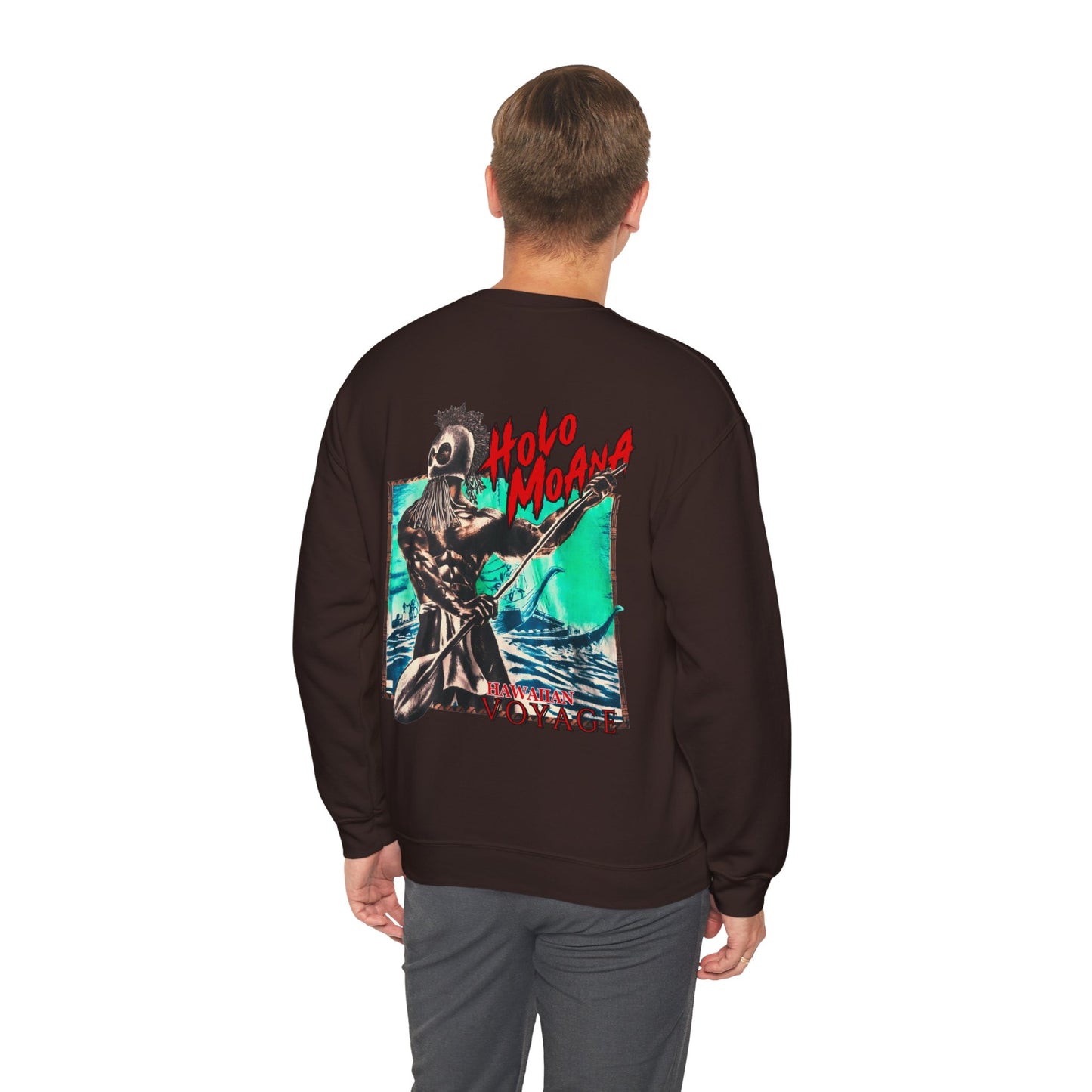 Hawaiian Strength Holo Moana Hawaiian Voyage Vintage Design 90s New Print Unisex Heavy Blend™ Crewneck Sweatshirt