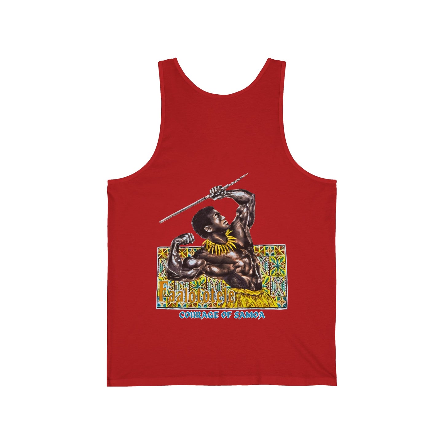 Samoan Strength Faalototele Courage of Samoa Vintage Design 90s New Print Unisex Jersey Tank