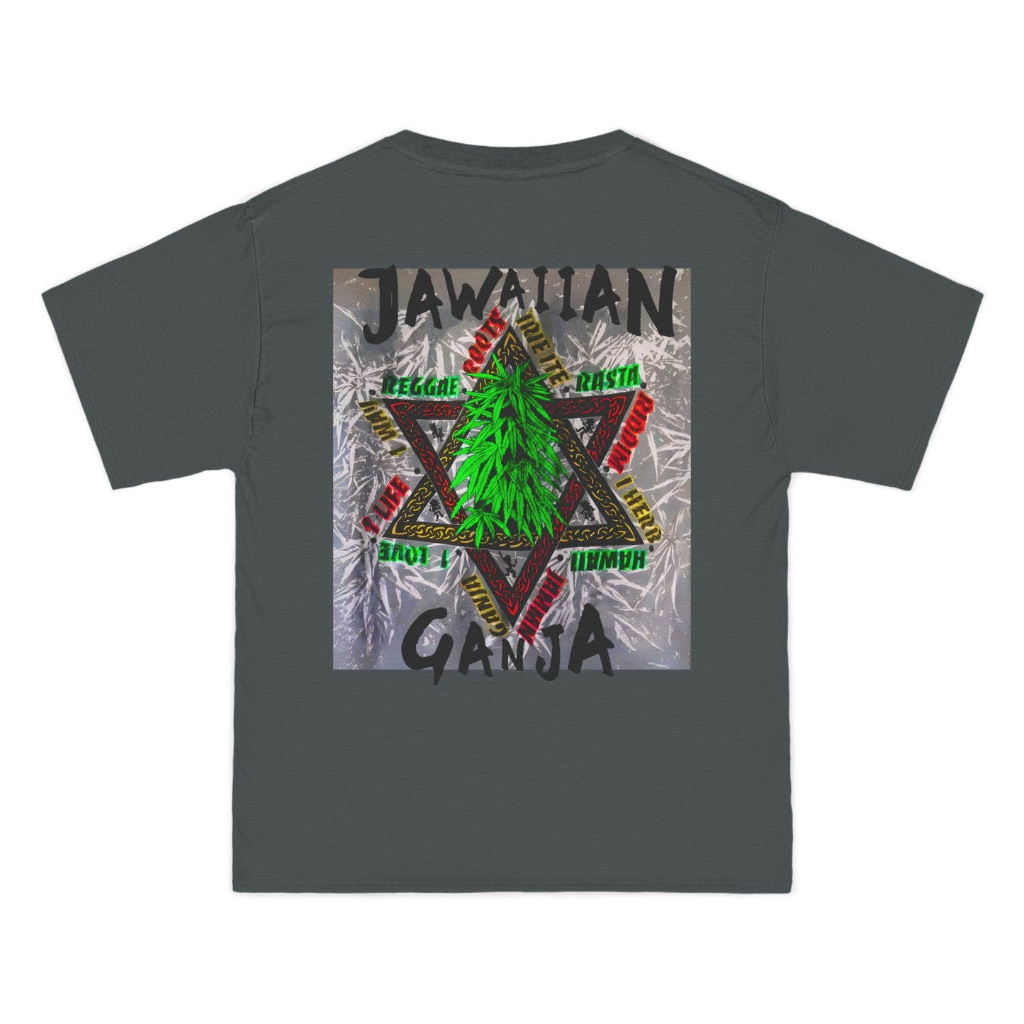 Jawaiian Strength Jawaiian Ganja Vintage Design 90s New Print Beefy-T®  Short-Sleeve T-Shirt