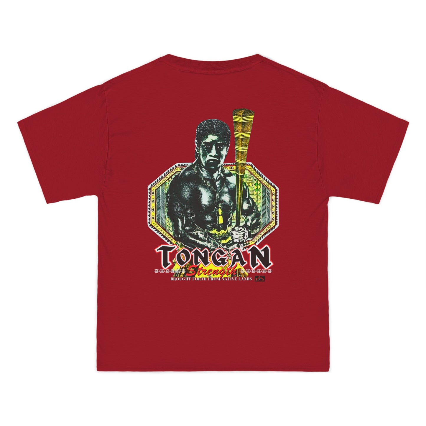 Local Strength Tongan Strength Brought Forth From Native Lands Vintage Design 90s New Print Beefy-T®  Short-Sleeve T-Shirt