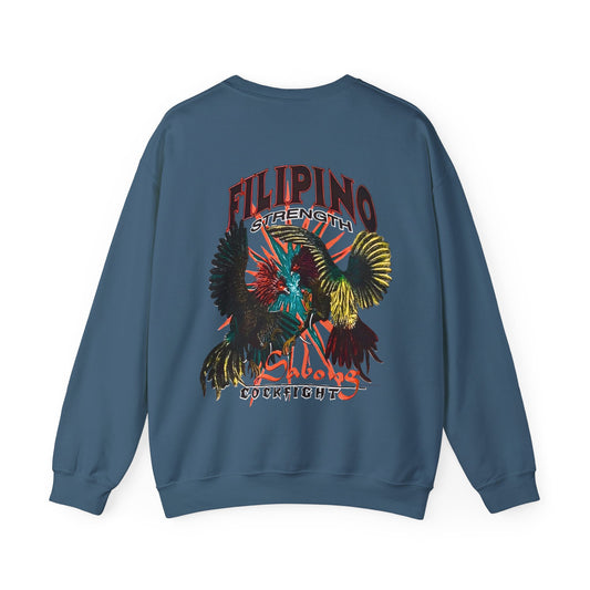 Filipino Strength Sabong Cockfight Vintage Design 90s New Print Unisex Heavy Blend™ Crewneck Sweatshirt