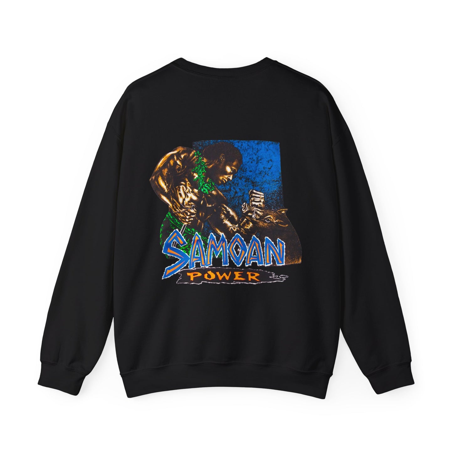 Samoan Strength Samoan Power Vintage Design 90s New Print Unisex Heavy Blend™ Crewneck Sweatshirt