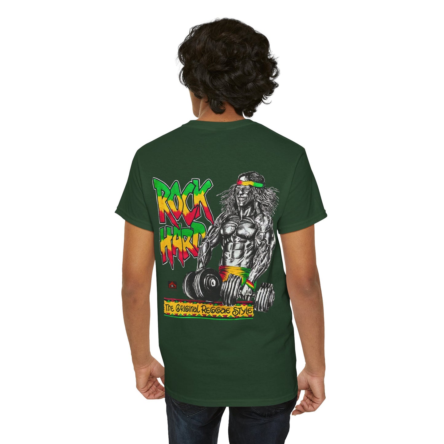 Jawaiian Strength Rock Hard The Original Reggae Style Vintage 90s Design New Print Unisex Heavy Cotton Tee