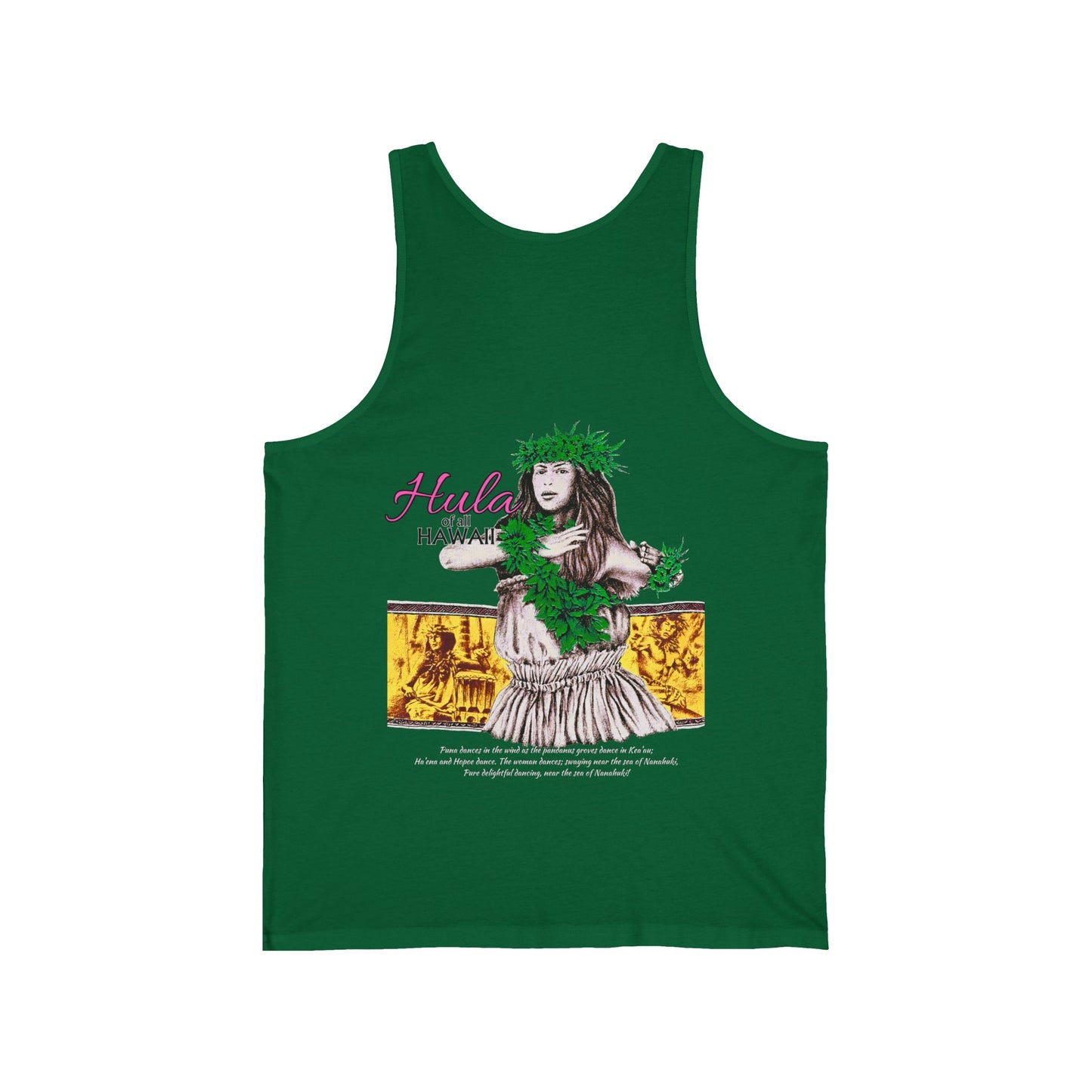 Hawaiian Strength Hula of all Hawaii Vintage Design 90s New Print Unisex Jersey Tank