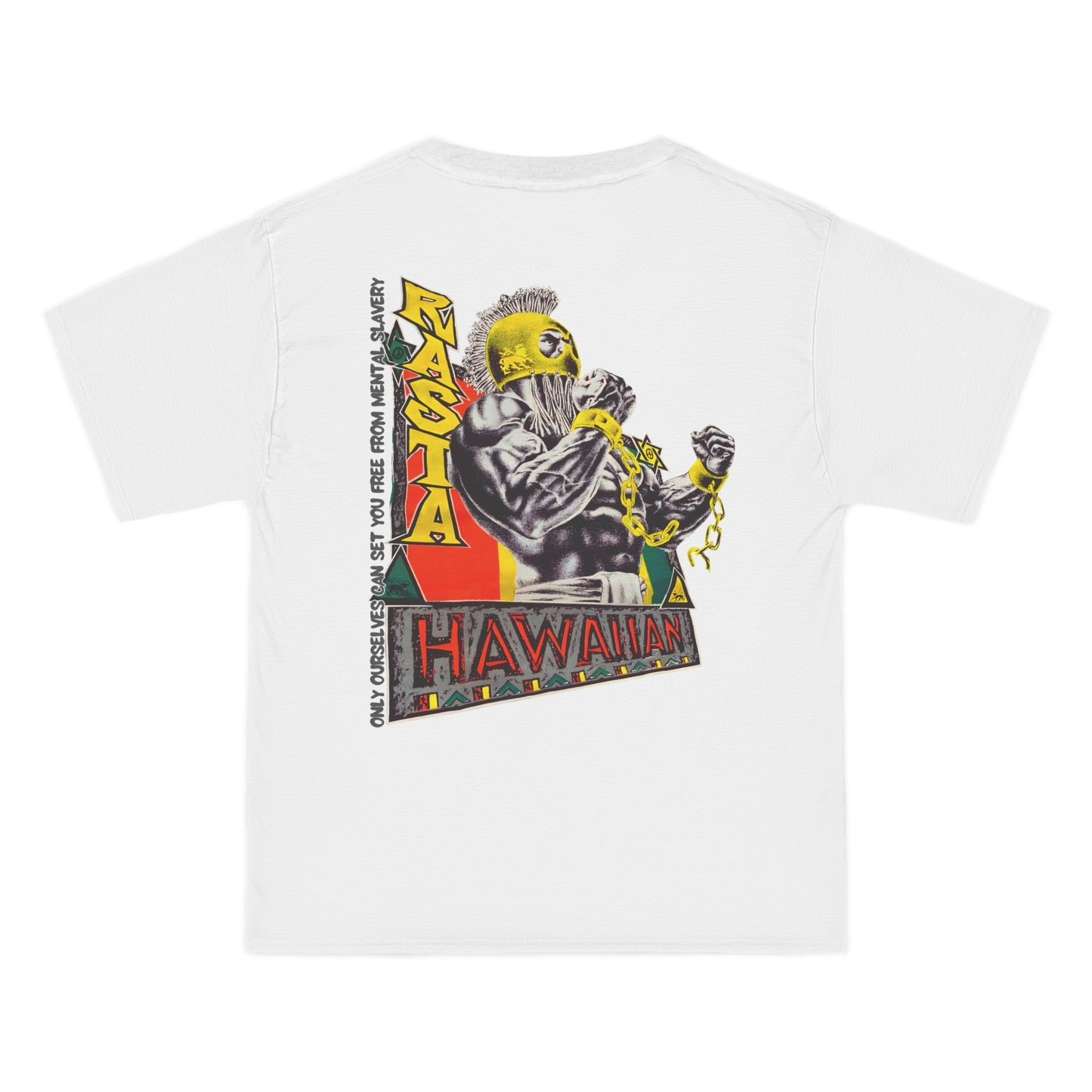 Hawaiian Strength Hawaiian Rasta Vintage Design 90s New Print Beefy-T®  Short-Sleeve T-Shirt