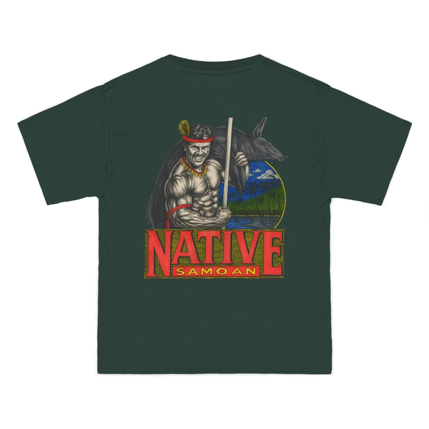 Samoan Strength Native Samoan Vintage 90s Design New Print Beefy-T®  Short-Sleeve T-Shirt