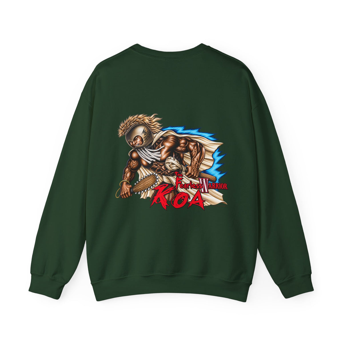 Hawaiian Strength The Fearless Warrior Koa Unisex Heavy Blend™ Crewneck Sweatshirt