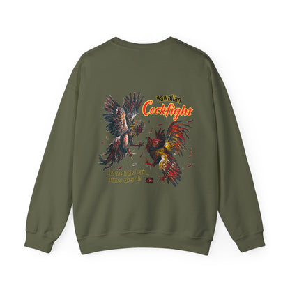 Hawaiian Strength Hawaiian Cockfight Vintage Design 90s New Print Unisex Heavy Blend™ Crewneck Sweatshirt
