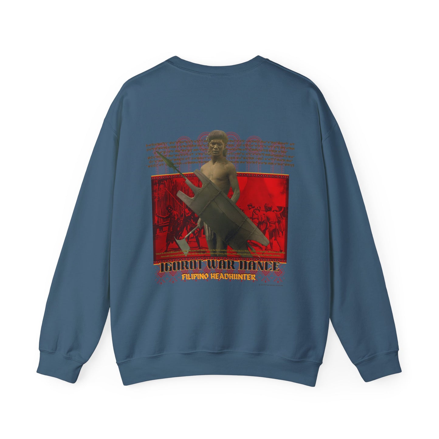 Filipino Strength Filipino Headhunter Igorot War Dance Unisex Heavy Blend™ Crewneck Sweatshirt