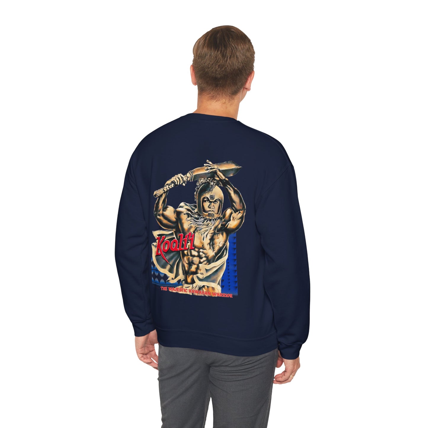 Hawaiian Strength Koali'i The Majestic Hawaiian Warrior Vintage Design 90s New Print Unisex Heavy Blend™ Crewneck Sweatshirt