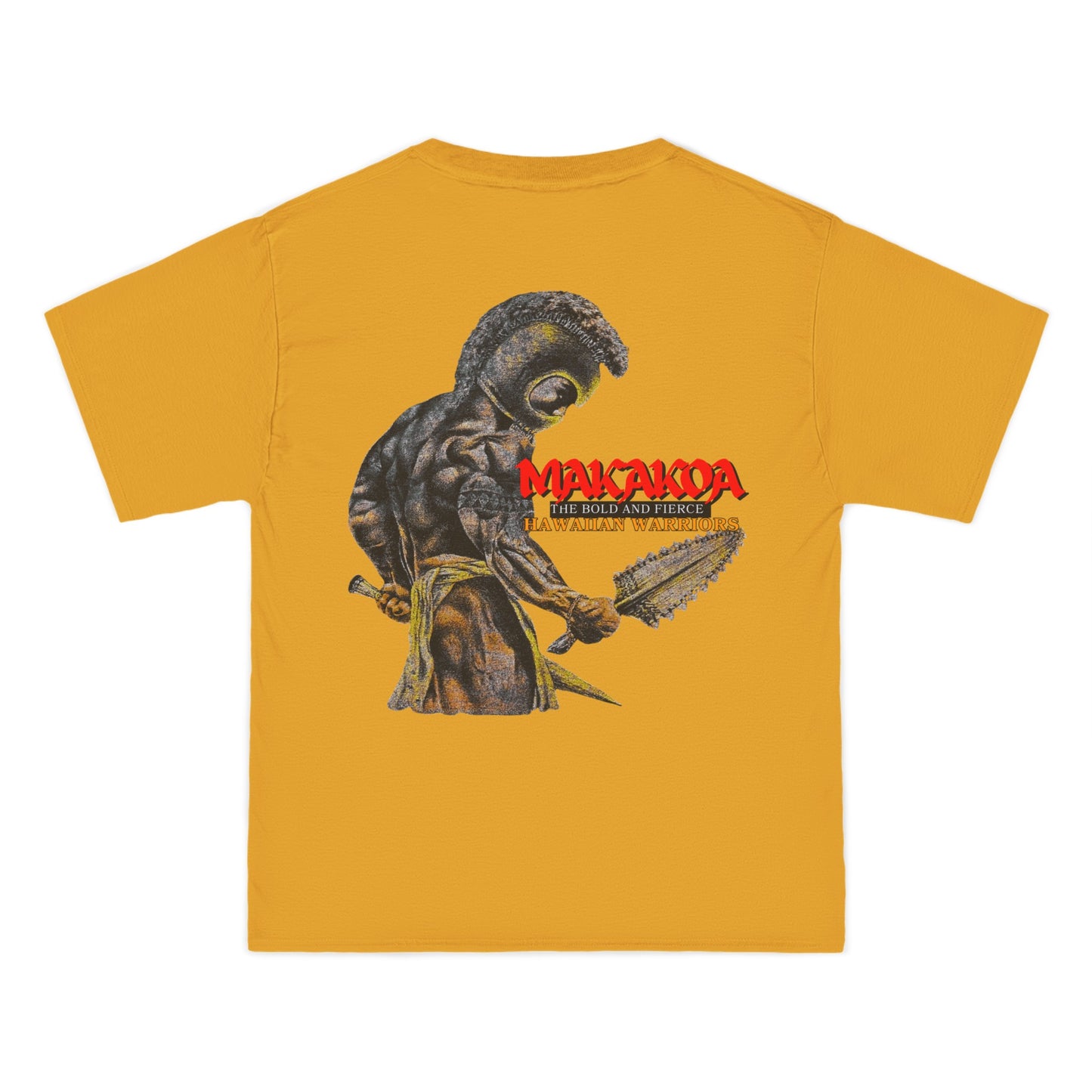 Hawaiian Strength Makakoa The Bold and Fierce Hawaiian Warriors Vintage Design 90s New Print Beefy-T®  Short-Sleeve T-Shirt