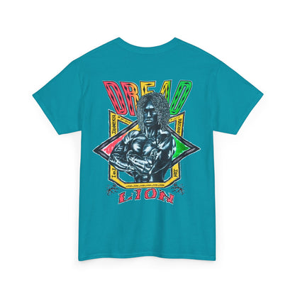 Jawaiian Strength Dread Lion Vintage 90s Design New Print Unisex Heavy Cotton Tee