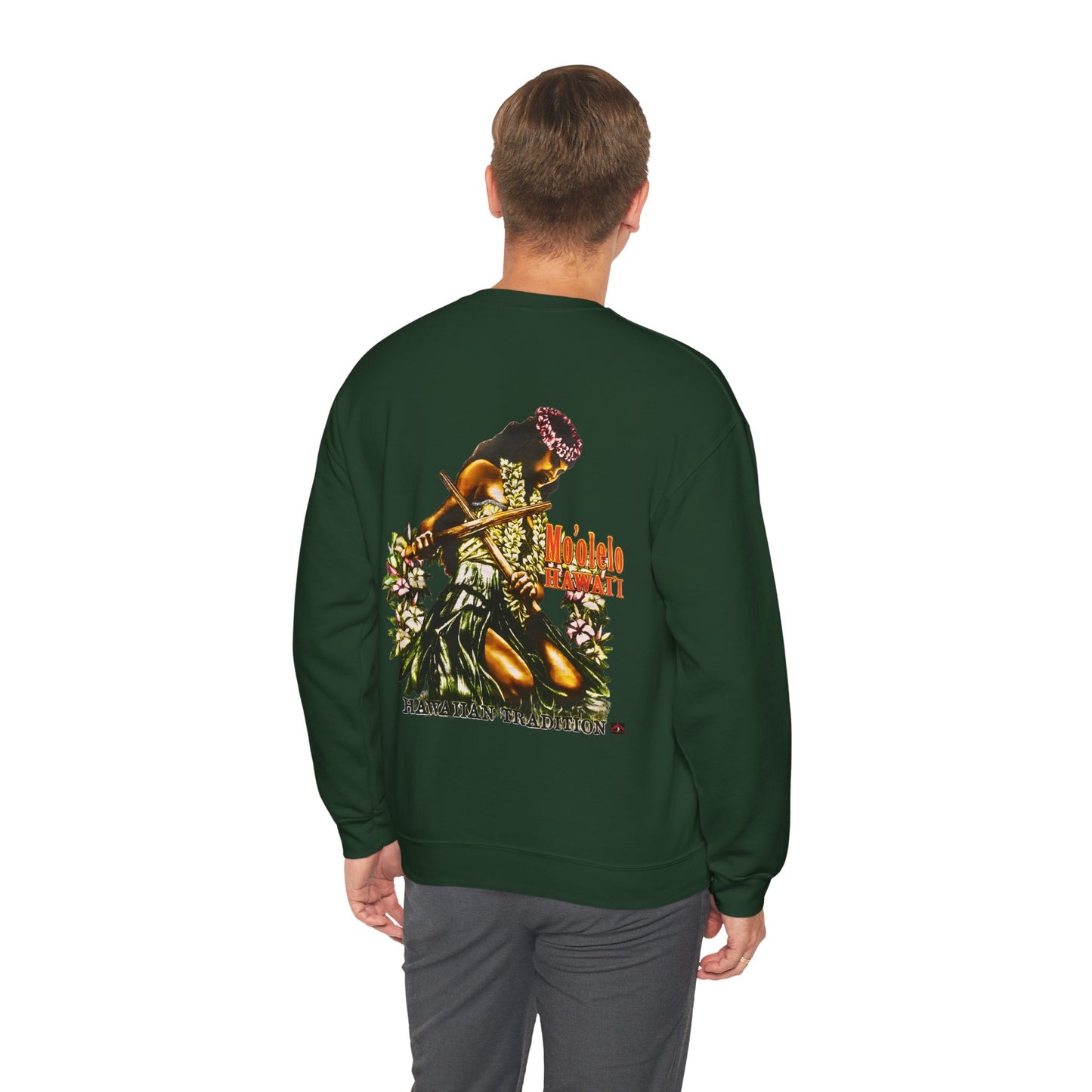 Hawaiian Strength Hawaiian Tradition Mo'olelo Hawai'i Vintage Design 90s New Print Unisex Heavy Blend™ Crewneck Sweatshirt