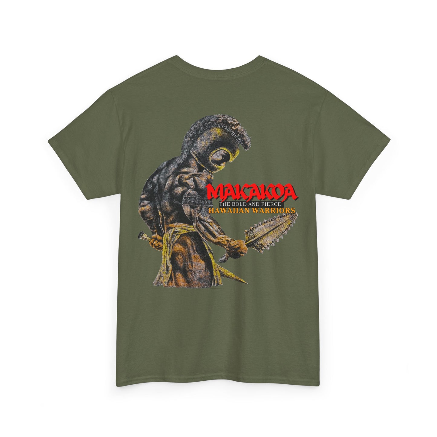 Hawaiian Strength Makakoa The Bold and Fierce Hawaiian Warriors Vintage Design 90s New Print T-shirt Unisex Heavy Cotton Tee