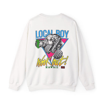 Hawaiian Strength Local Boy Work Out Hawaii Unisex Heavy Blend™ Crewneck Sweatshirt