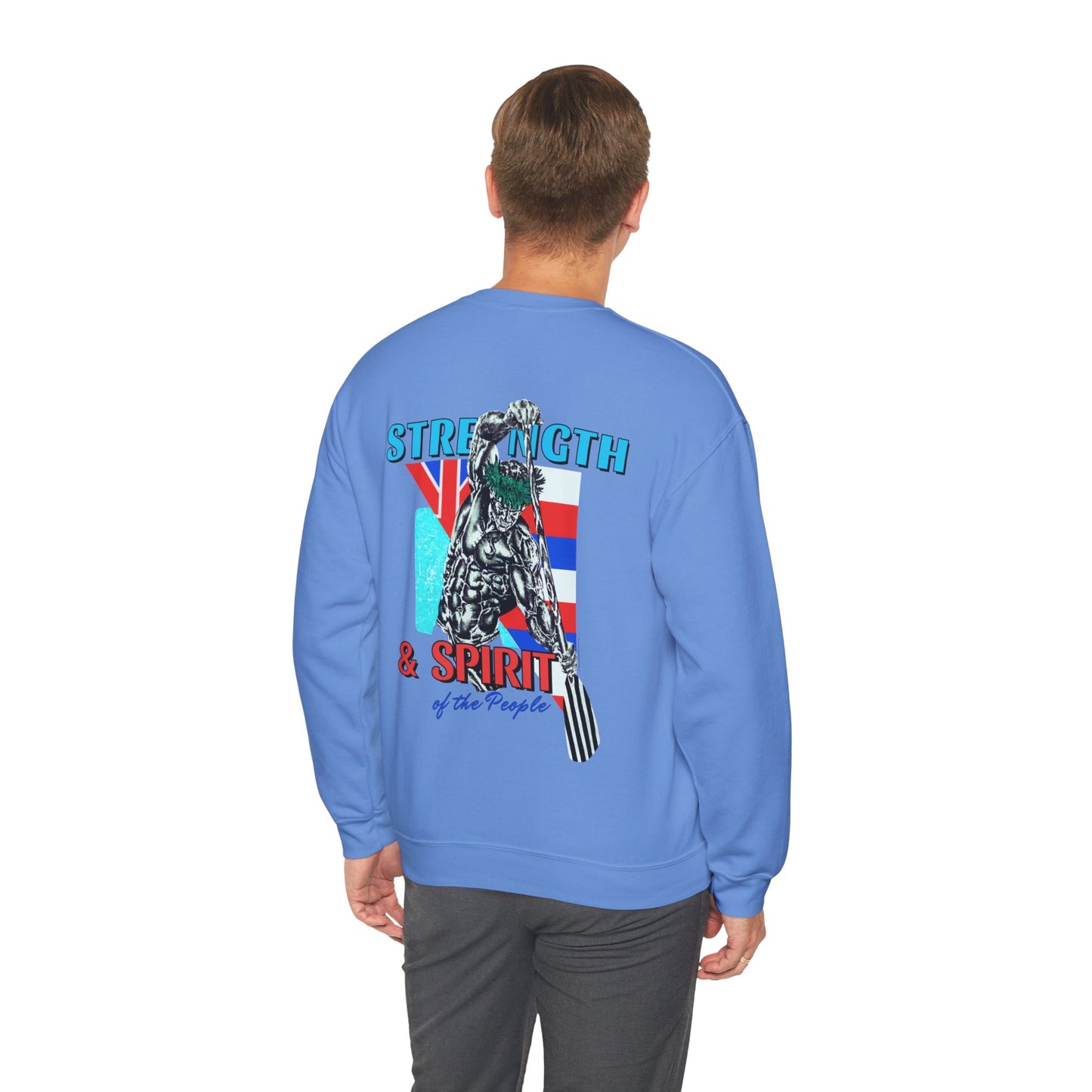 Hawaiian Strength Strength and Spirit of the People Vintage Design 90s New Print Unisex Heavy Blend™ Crewneck Sweatshirt