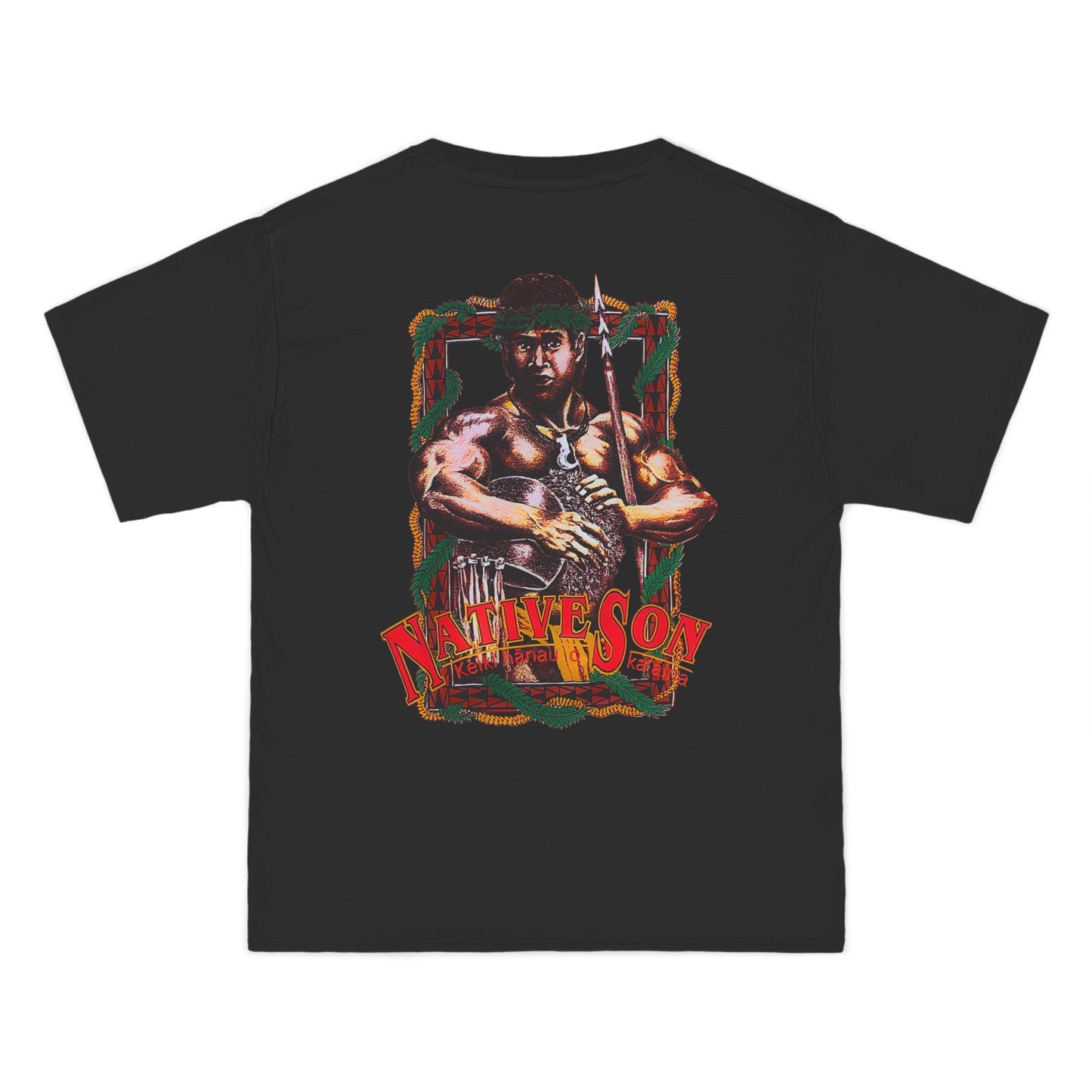 Hawaiian Strength Native Son Keiki Hanau o Ka'aina Vintage Design 90s New Print Beefy-T®  Short-Sleeve T-Shirt