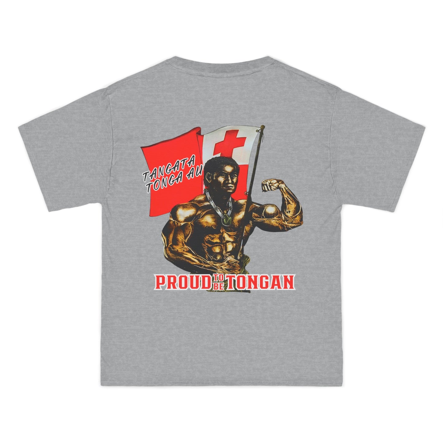 Local Strength Proud To Be Tongan Tangata Tonga Au Vintage Design 90s New Print Beefy-T®  Short-Sleeve T-Shirt