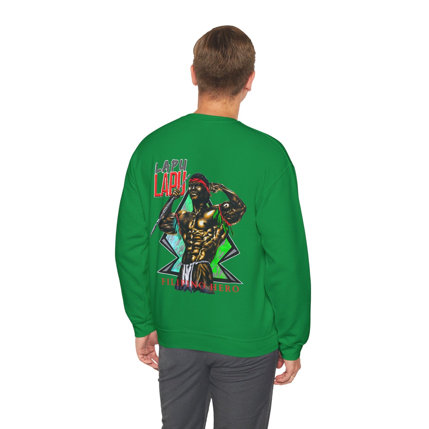 Filipino Strength Lapu Lapu Filipino Hero Vintage Design 90s New Print Unisex Heavy Blend™ Crewneck Sweatshirt