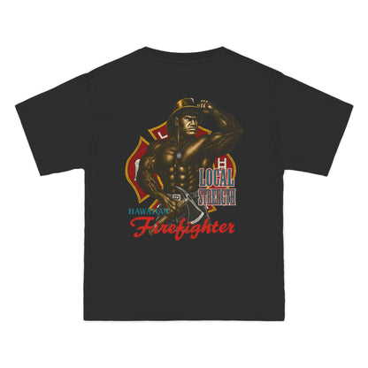 Hawaiian Strength Hawaiian Firefighter Local Strength Vintage 90s Design New Print Beefy-T®  Short-Sleeve T-Shirt