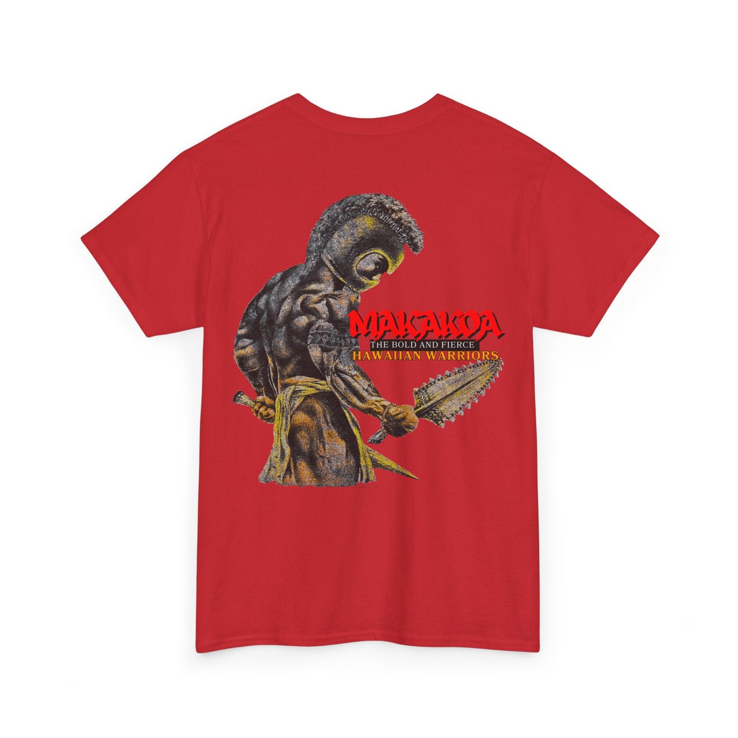 Hawaiian Strength Makakoa The Bold and Fierce Hawaiian Warriors Vintage Design 90s New Print T-shirt Unisex Heavy Cotton Tee