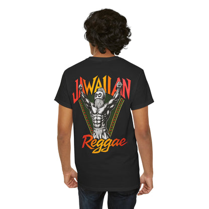 Jawaiian Strength Jawaiian Reggae Vintage Design 90s New Print Unisex Heavy Cotton Tee