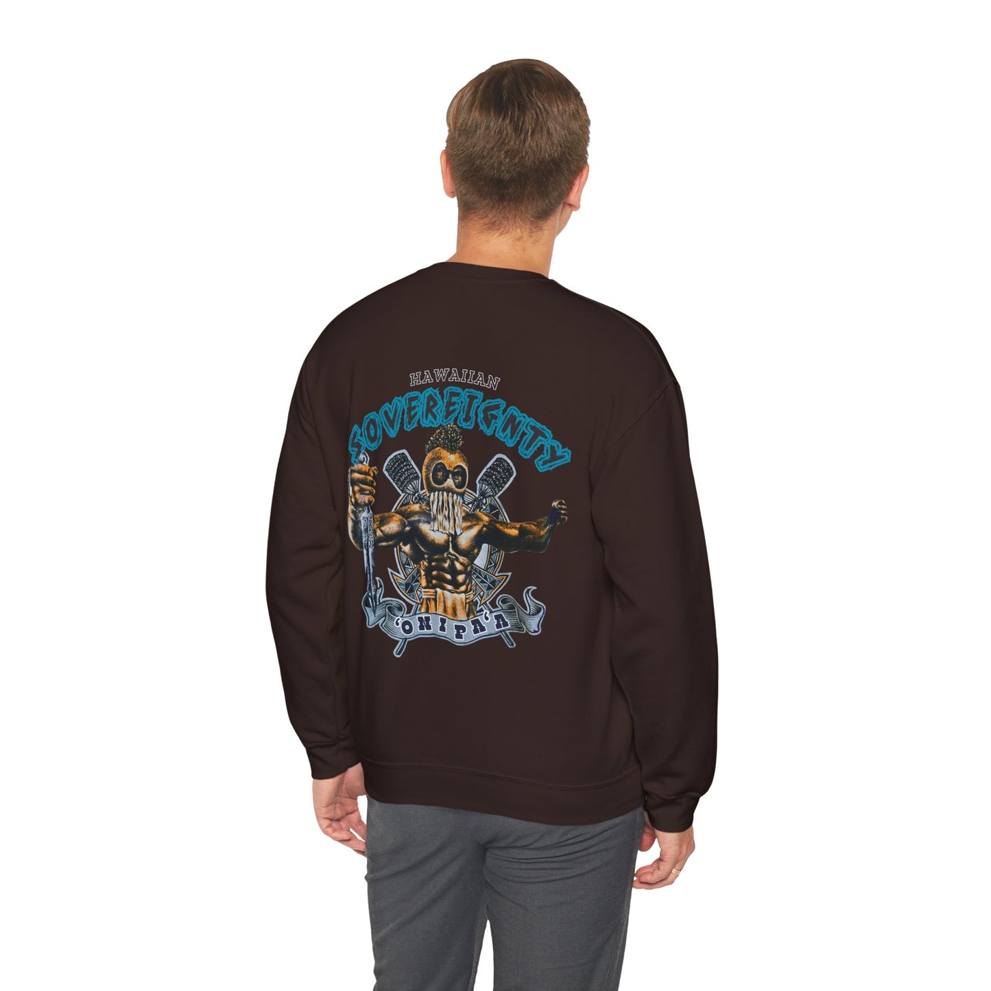 Hawaiian Strength Hawaiian Sovereignty 'Onipa'a Vintage Design 90s New Print Unisex Heavy Blend™ Crewneck Sweatshirt