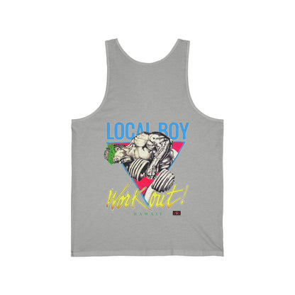 Hawaiian Strength Local Boy Work Out Hawaii Vintage 90s Design New Print Unisex Jersey Tank