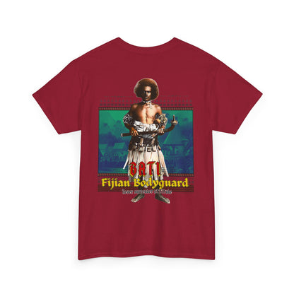 Local Strength Bati Fijian Bodyguard Never Surrender Attitude Tabu Soro Unisex Heavy Cotton Tee
