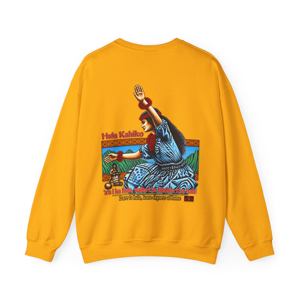 Hawaiian Strength Hula Kahiko Dare to Hula Unisex Heavy Blend™ Crewneck Sweatshirt