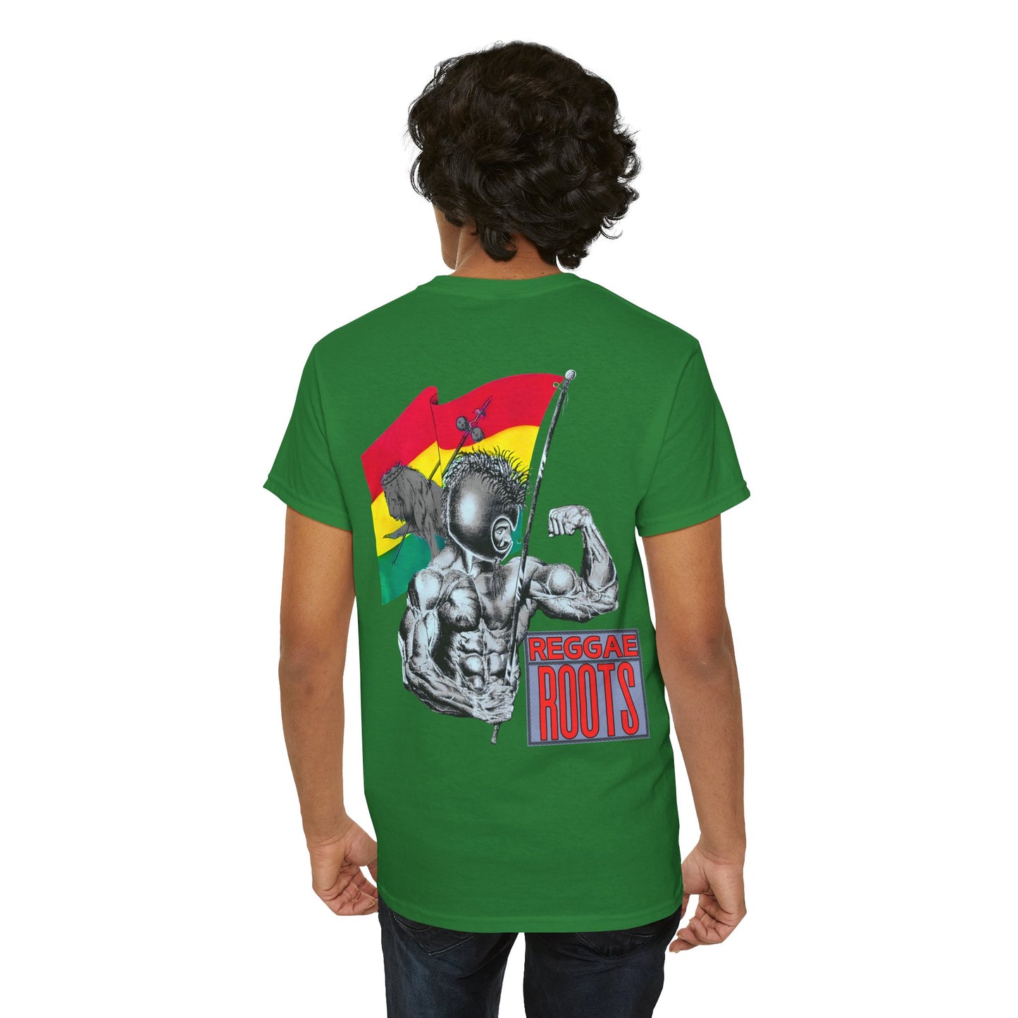 Jawaiian Strength Reggae Roots Vintage Design 90s New Print Unisex Heavy Cotton Tee