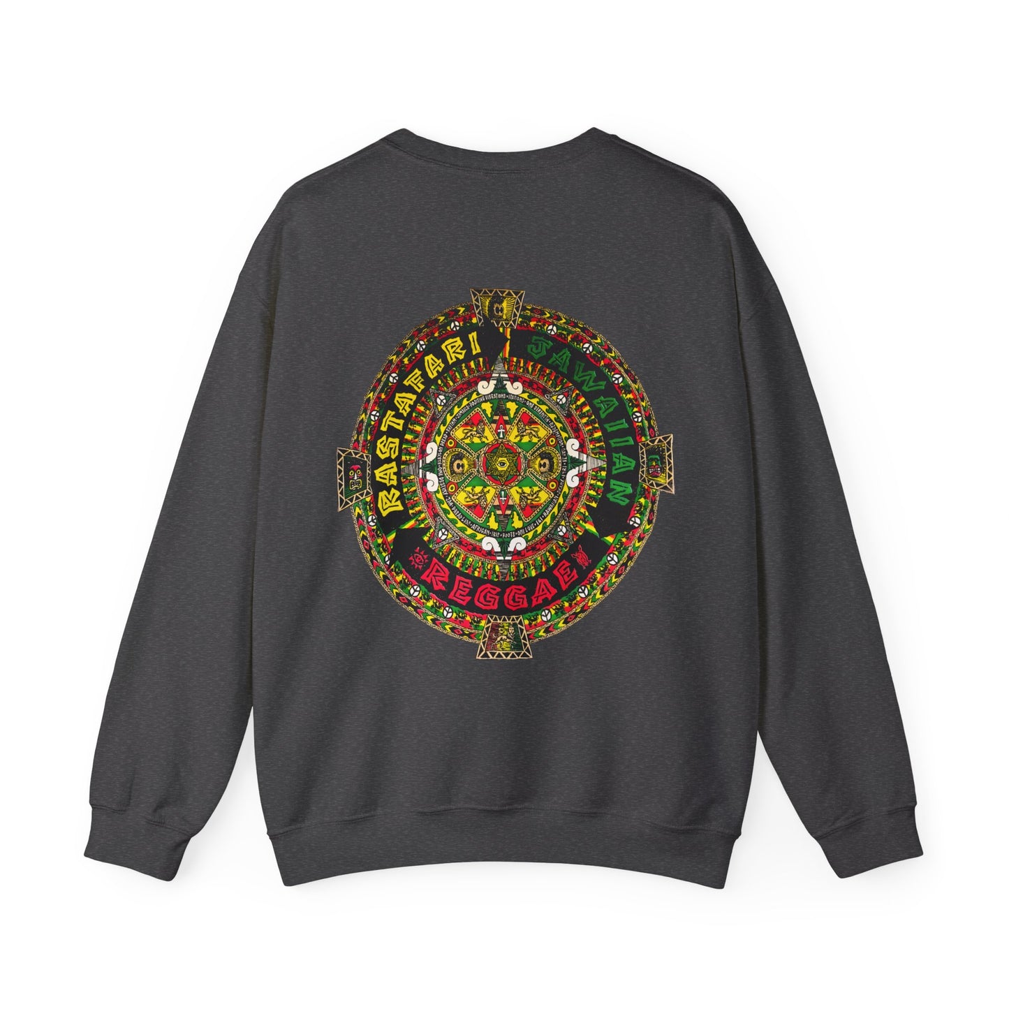 Jawaiian Strength Rastafari Jawaiian Reggae Vintage Design 90s New Print Unisex Heavy Blend™ Crewneck Sweatshirt