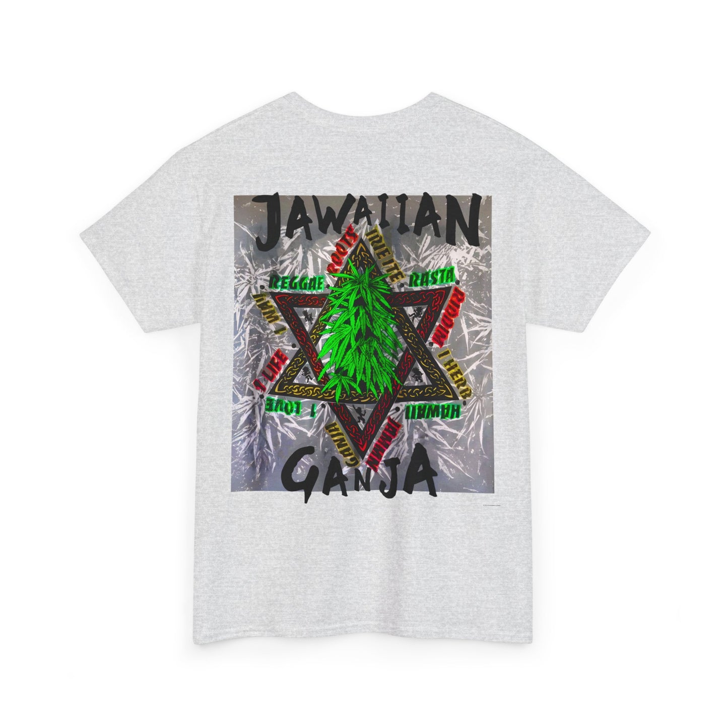 Jawaiian Strength Jawaiian Ganja Vintage Design 90s New Print T-shirt Unisex Heavy Cotton Tee