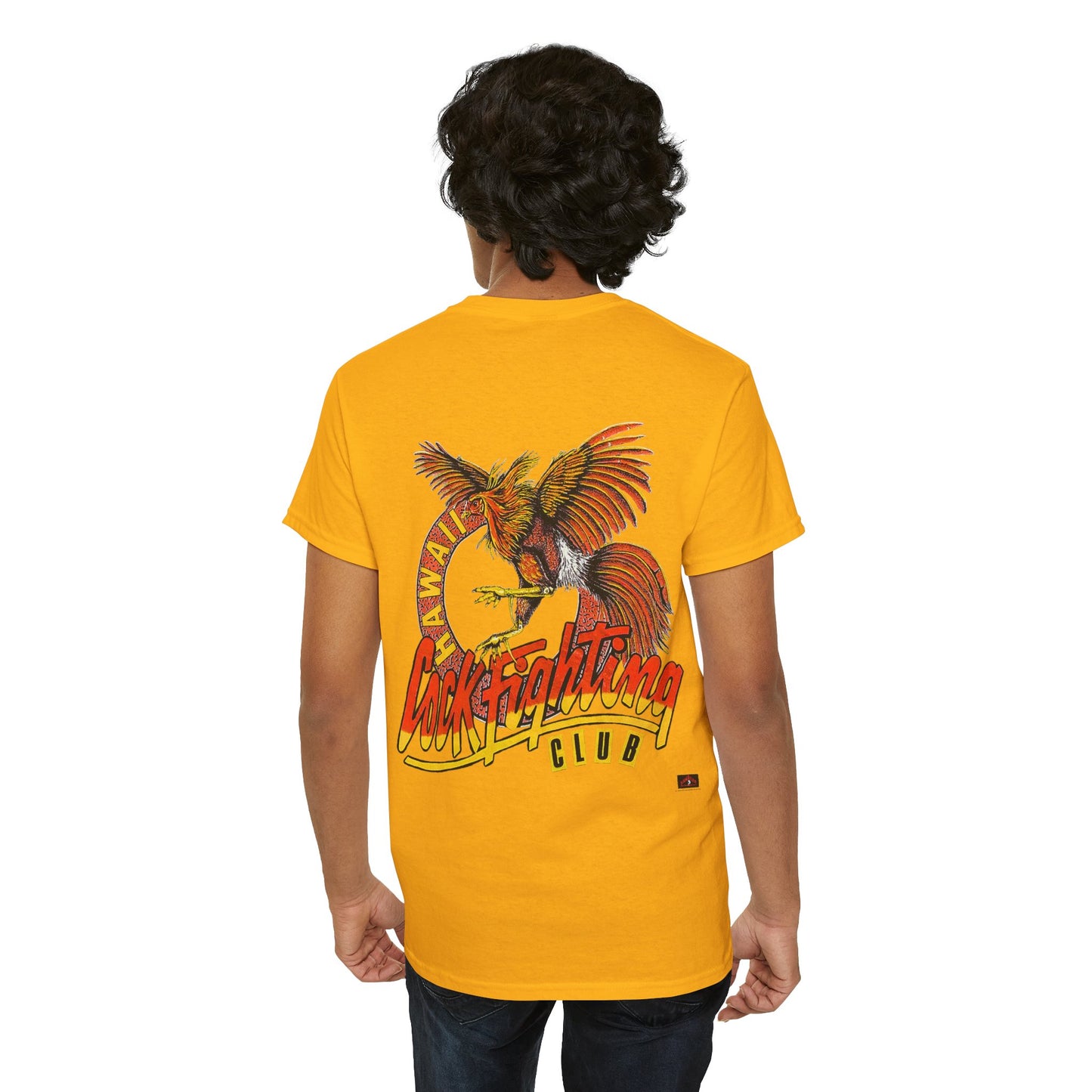 Hawaiian Strength Cockfighting Club Hawaii Vintage Design 90s New Print Unisex Heavy Cotton Tee