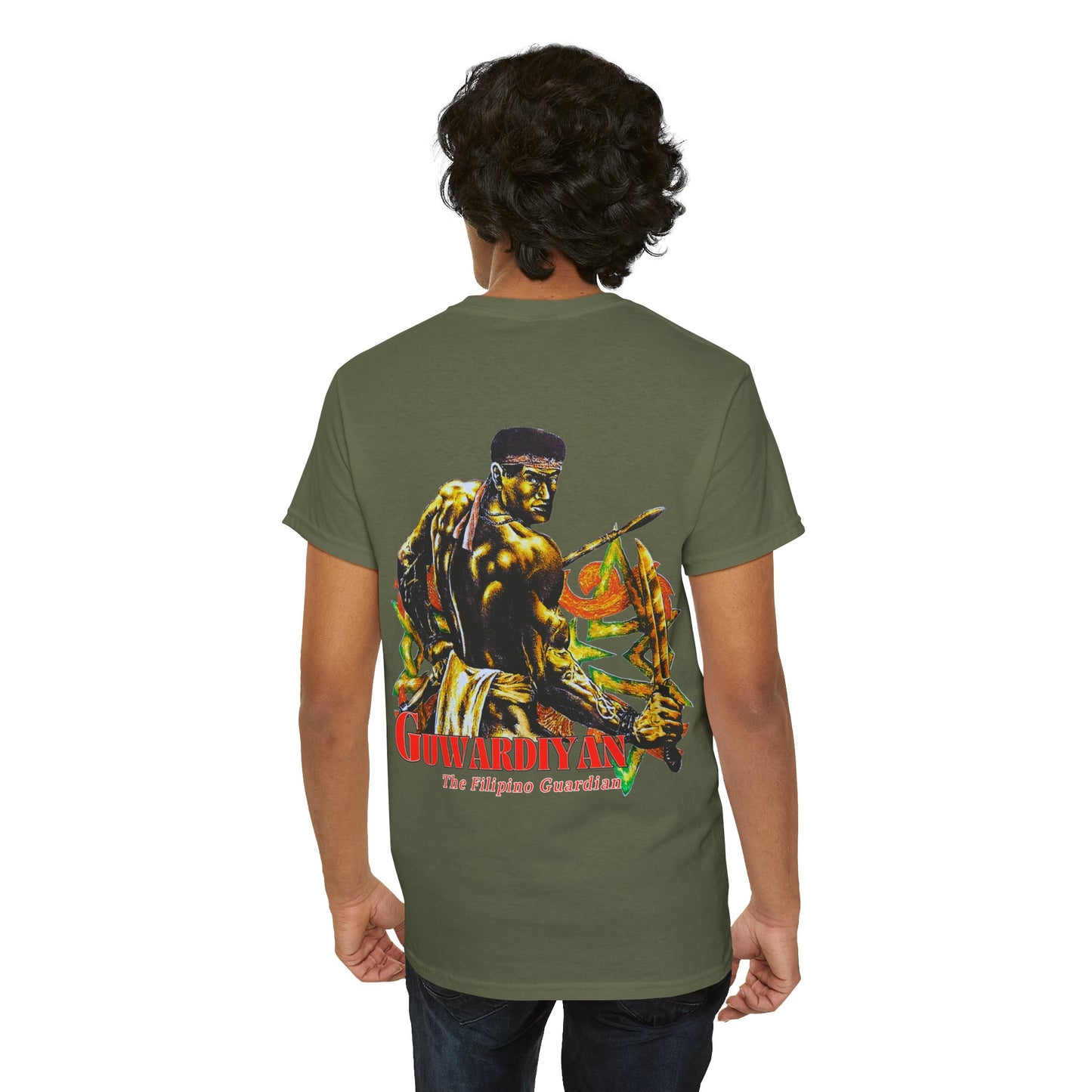 Filipino Strength The Filipino Guardian Guwardiyan Vintage Design 90s New Print T-shirt Unisex Heavy Cotton Tee