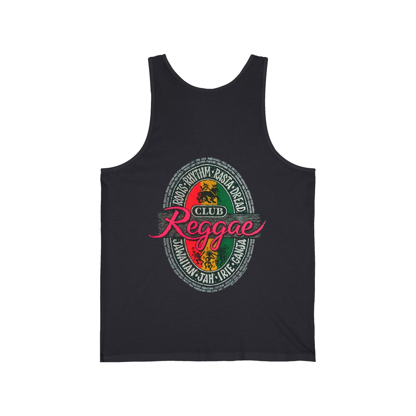 Jawaiian Strength Reggae Club Roots Rhythm Rasta Dread Jawaiian Jah Irie Ganja Vintage Design 90s New Print Unisex Jersey Tank