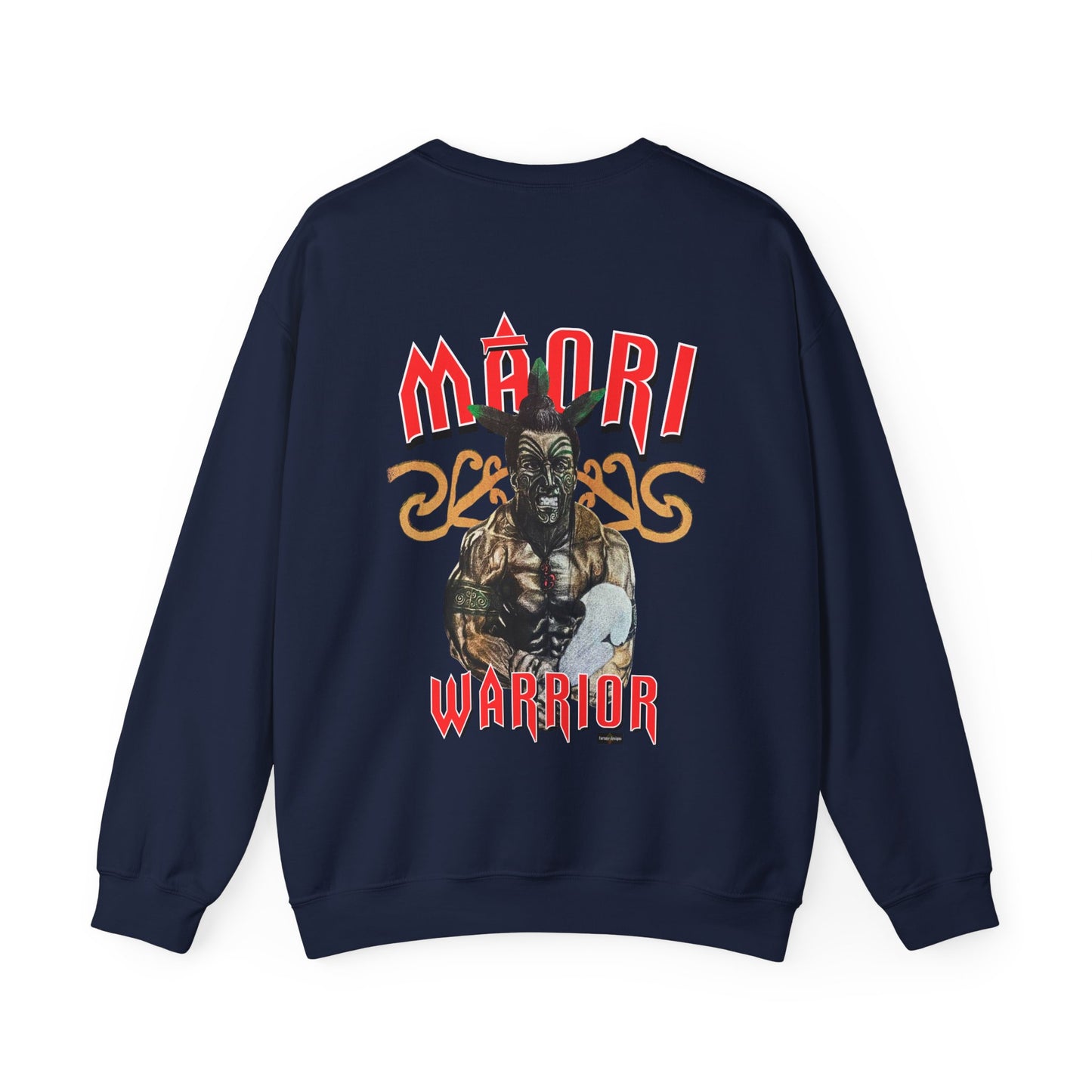 Local Strength Maori Warrior Vintage Design 90s New Print Unisex Heavy Blend™ Crewneck Sweatshirt