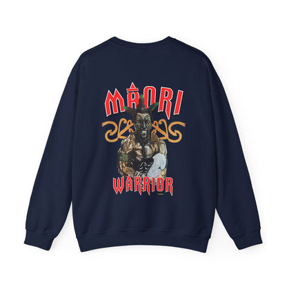 Local Strength Maori Warrior Vintage Design 90s New Print Unisex Heavy Blend™ Crewneck Sweatshirt