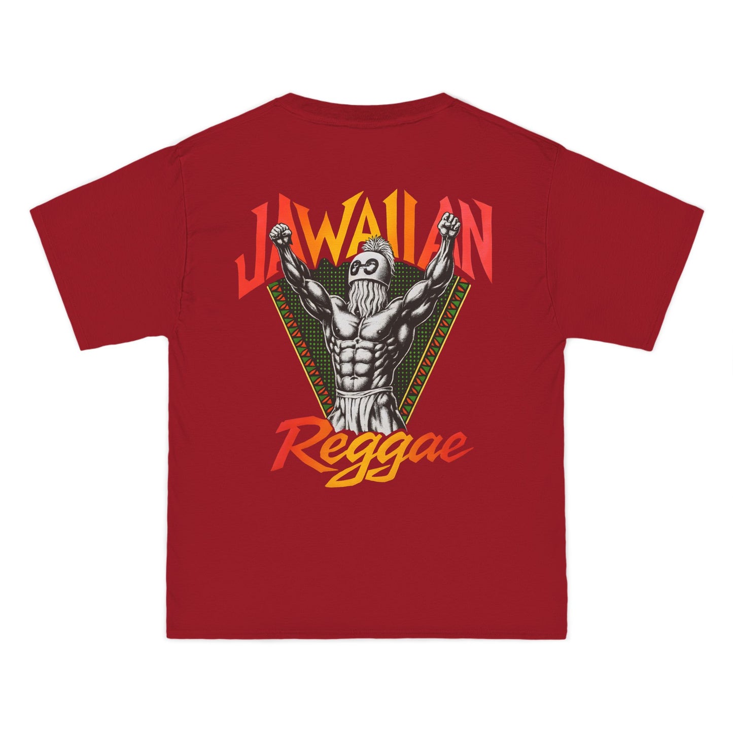 Jawaiian Strength Jawaiian Reggae Vintage Design 90s New Print Beefy-T®  Short-Sleeve T-Shirt
