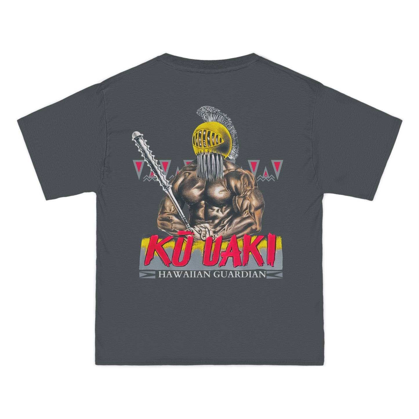 Hawaiian Strength Hawaiian Guardian Ku Uaki Vintage Design 90s New Print Beefy-T®  Short-Sleeve T-Shirt