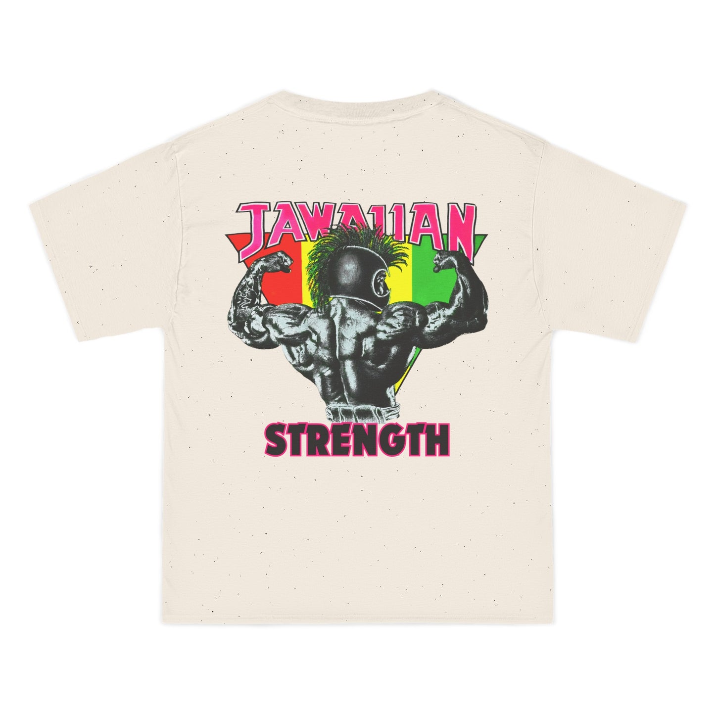 Jawaiian Strength Jawaiian Strenght Vintage Design 90s New Print Beefy-T®  Short-Sleeve T-Shirt