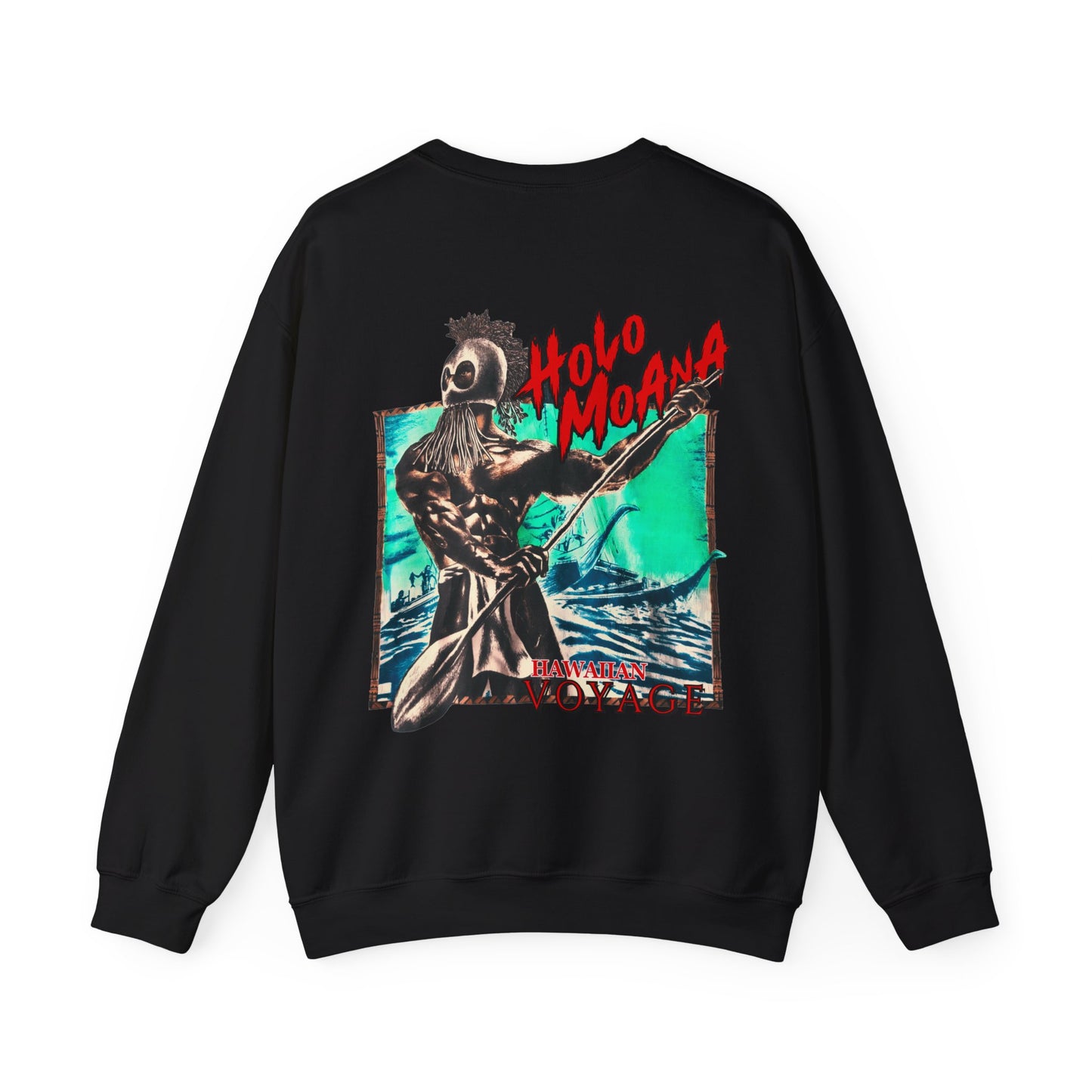 Hawaiian Strength Holo Moana Hawaiian Voyage Vintage Design 90s New Print Unisex Heavy Blend™ Crewneck Sweatshirt